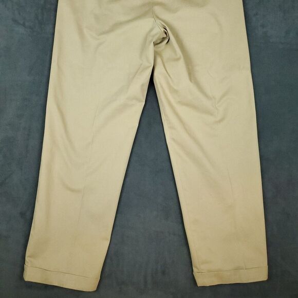 Brooks Brothers Pants Men's 36x32 Advantage Chino Elliot Beige Pleated Cuffed - Picture 14 of 14